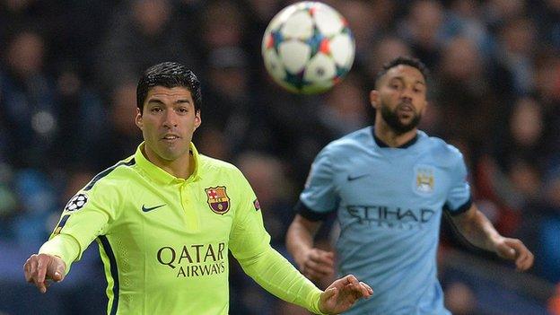 Luis Suarez against Man City