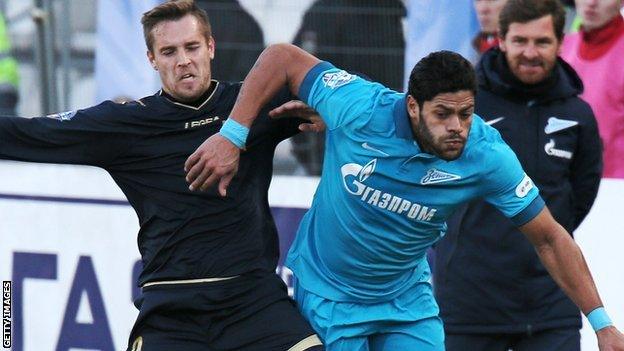 Hulk (right) in action against Torpedo Moscow