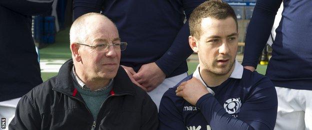 Roy Laidlaw and nephew Greig, current Scotland captain