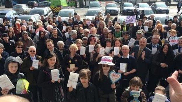 Library protest