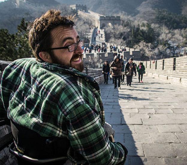 James on the Great Wall of China