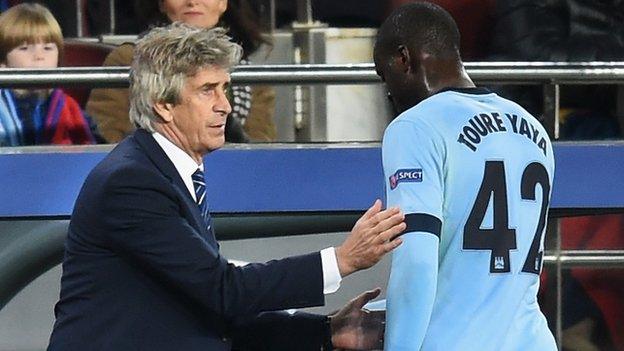 Manuel Pellegrini and Yaya Toure