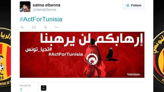 This Tweet says: 'Your terrorism will not terrorise us!'