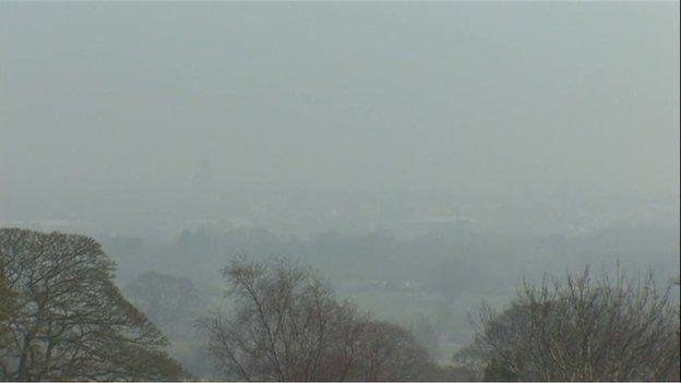 Smog over Wrexham