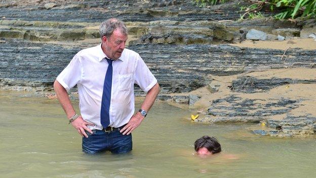 Jeremy Clarkson and Richard Hammond in Top Gear Burma special