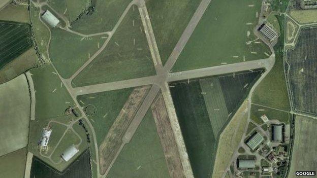 An aerial view of the former Wroughton Airfield