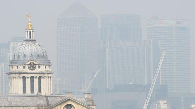 Pollution over London