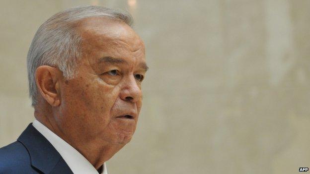 File picture of Uzbek president Karimov 13 September 2013