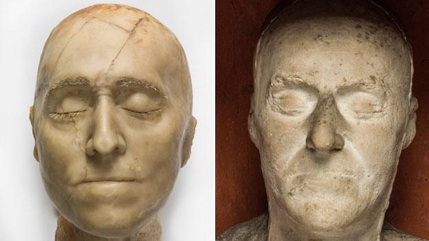 Death masks of Charles Talbot and John Howard