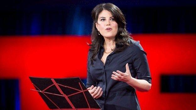 Monica Lewinsky on the Ted stage