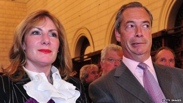 Janice Atkinson and Nigel Farage