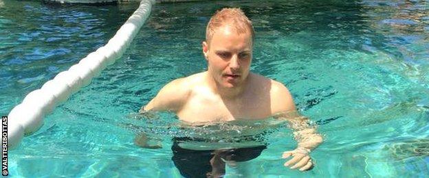 Valtteri Bottas steps up his back injury recovery