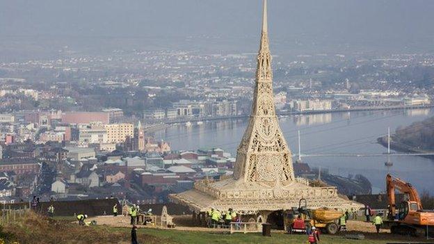 A view of the temple overlooking Londonderry