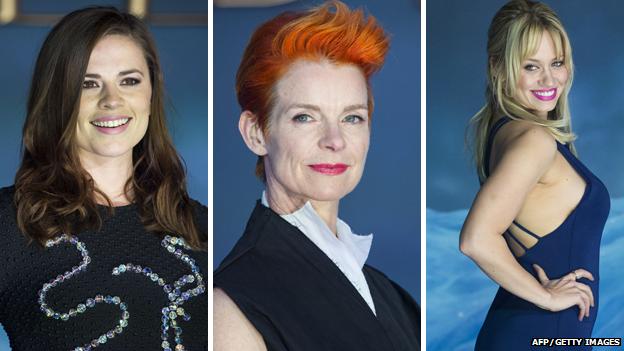 Hayley Atwell, Sandy Powell and Kimberly Wyatt