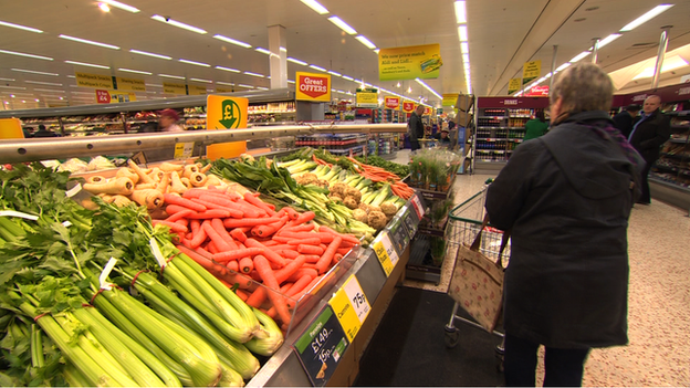 Morrisons vegetable aisle