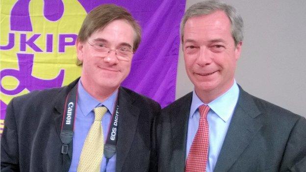 Stephen Howd and UKIP leader Nigel Farage