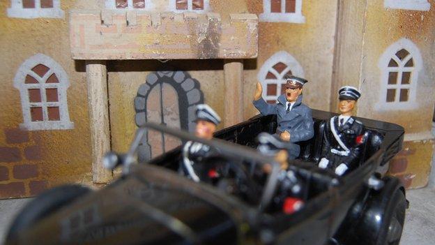 Hitler toy in car