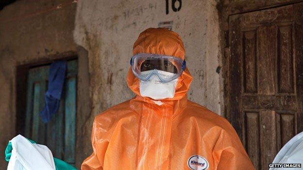 Health worker in Sierra Leone