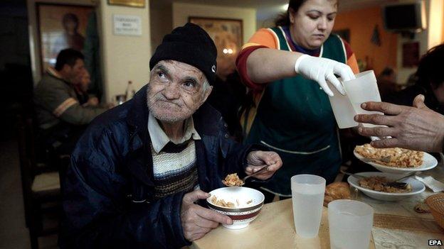 Soup kitchen in Greece