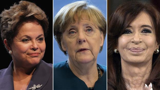 Dilma Rousseff, Angela Merkel and Cristina Fernandez de Kirchner