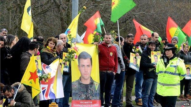 Kurds welcome dead marine