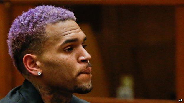 Chris Brown in court