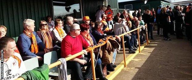 Blackpool fans watching AFC Blackpool