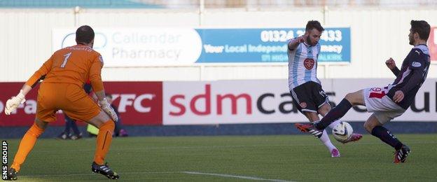 James Keatings fired in the final goal for Hearts