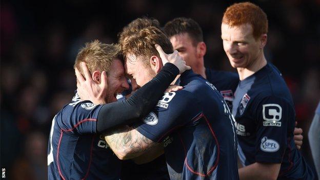 Ross County's Craig Curran (right) and Michael Gardyne were both on the score sheet