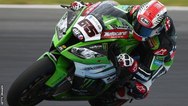 Northern Ireland rider Jonathan Rea in World Superbike action