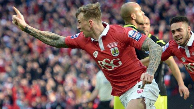 Aden Flint celebrates