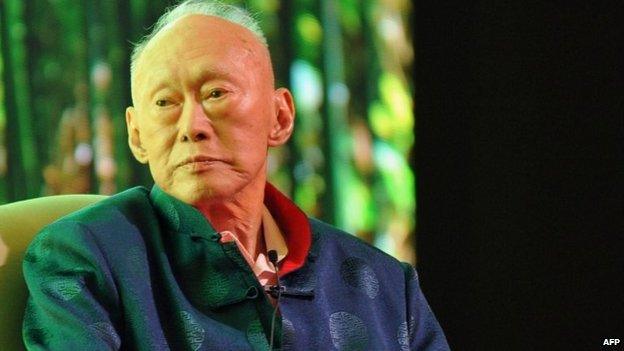 Lee Kuan Yew pictured in Singapore on 20 March 2013