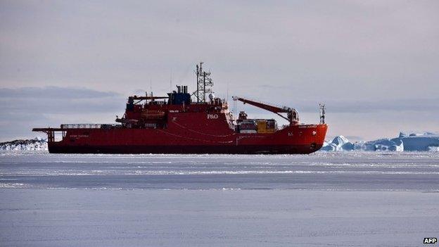 Australian icebreaker the Aurora Australis turned around in heavy ice to rescue a seriously ill expeditioner