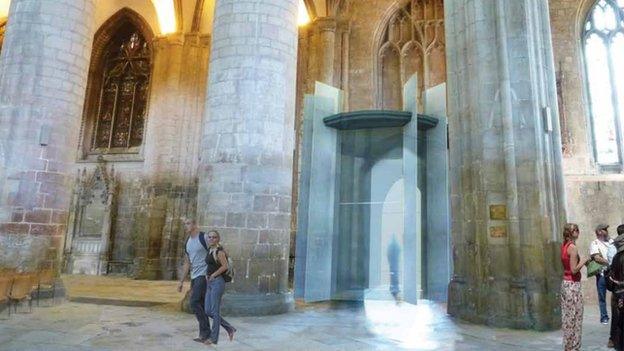 Artist's impression of new entrance at Gloucester Cathedral