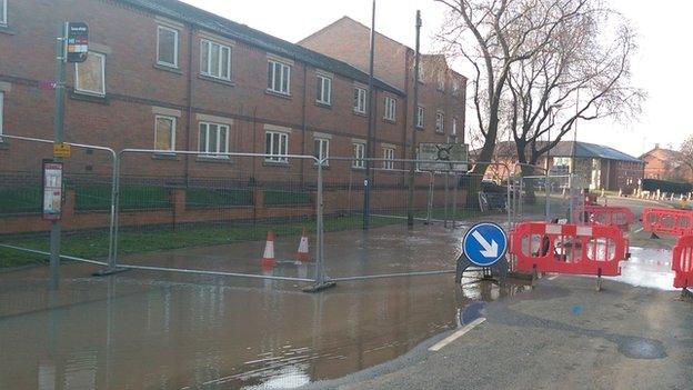 Chester Green burst water pipe