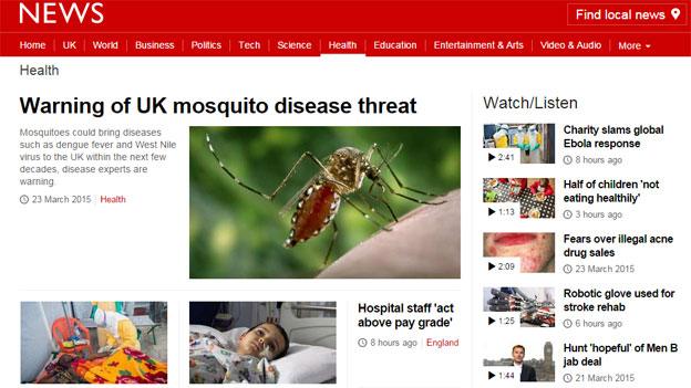 BBC News website health page