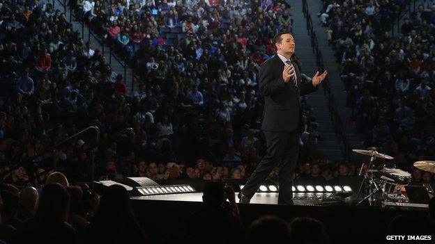 Texas Senator Ted Cruz at Liberty University in Lynchburg, Virginia