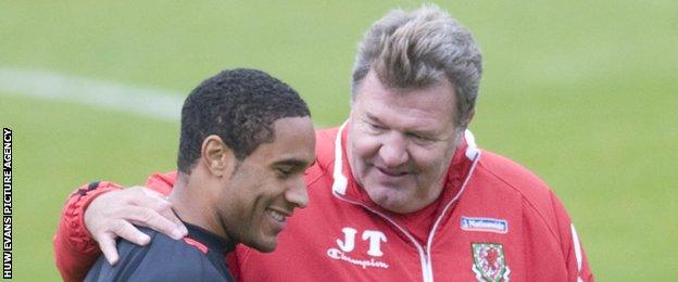 Ashley Williams (left) with John Toshack