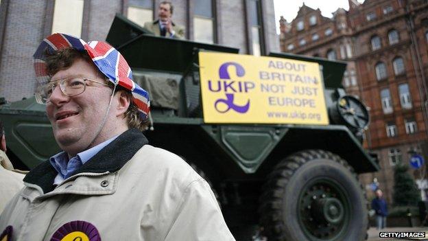 A man on a UKIP rally