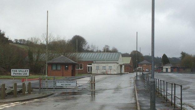 The former Royal Navy armaments depot at Trecwn