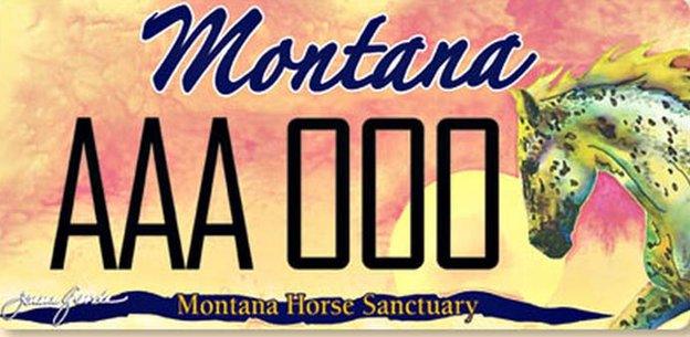 Montana horse santucary plate