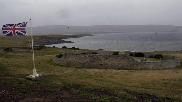 British cemetery on the Falkland Islands for some those who died in the 1982 conflict