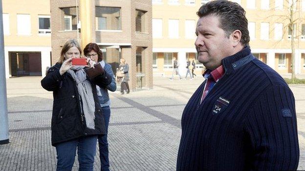 Willy Selten arrives at court in Den Bosch on 24 March, 2015