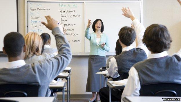 Pupils in a classroom