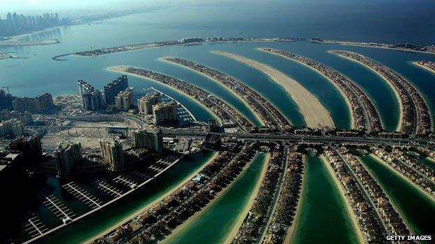 The exclusive Palm Jumeirah resort in Dubai