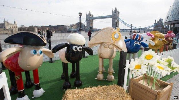 Shaun the Sheep sculptures