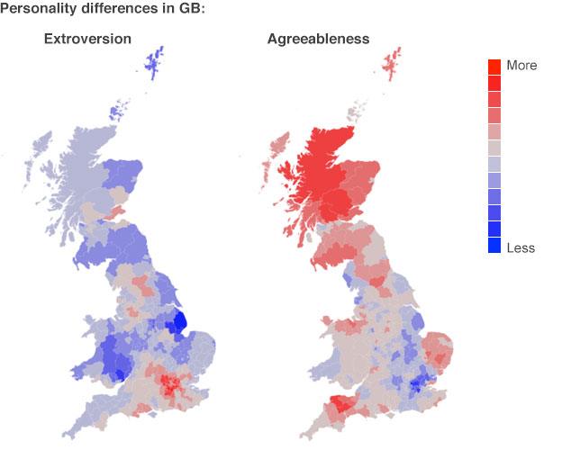 Extroversion, agreeableness