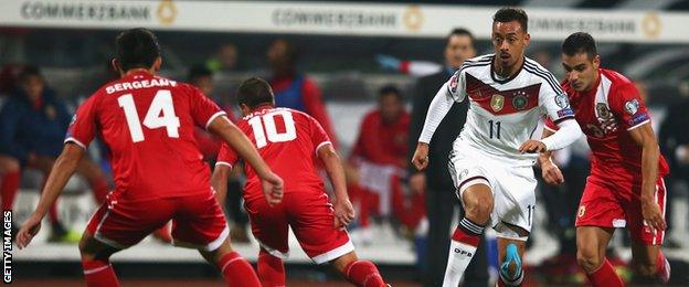 Gibraltar lost 4-0 to Germany in Nuremberg