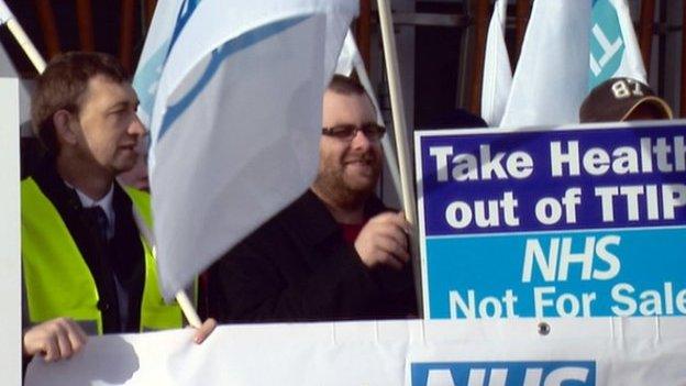 Protest at the Scottish Parliament