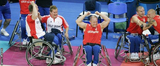 Wheelchair basketball Team GB Athens